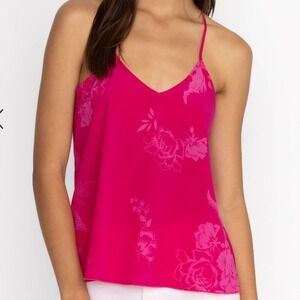 NWT Johnny Was Etta Silk Cami Tank Top Fuchsia Floral Sleeveless‎ Blouse Women's